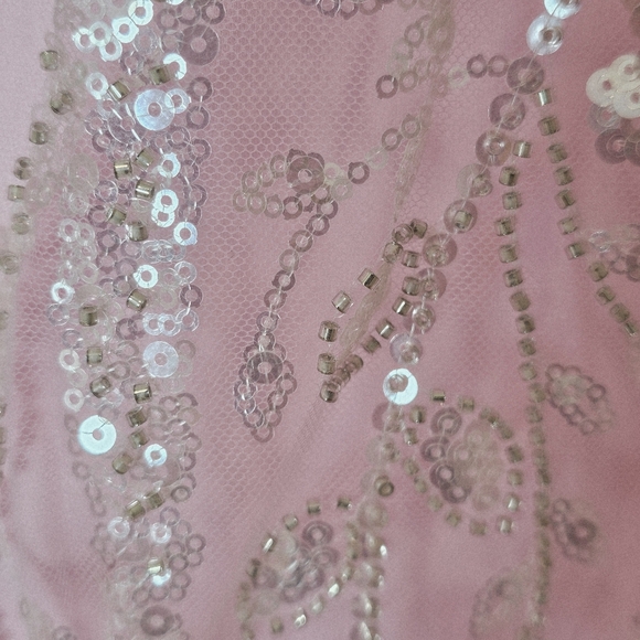 NWOT  - Lace Up Sequin & Beaded Corset Pink Mermaid PROM dress Women’s Size - XS - Picture 11 of 12